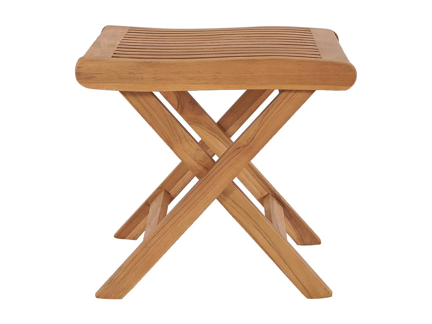 Poggiapiedi pieghevole 46,5x49x41,5 cm Legno massello di teak