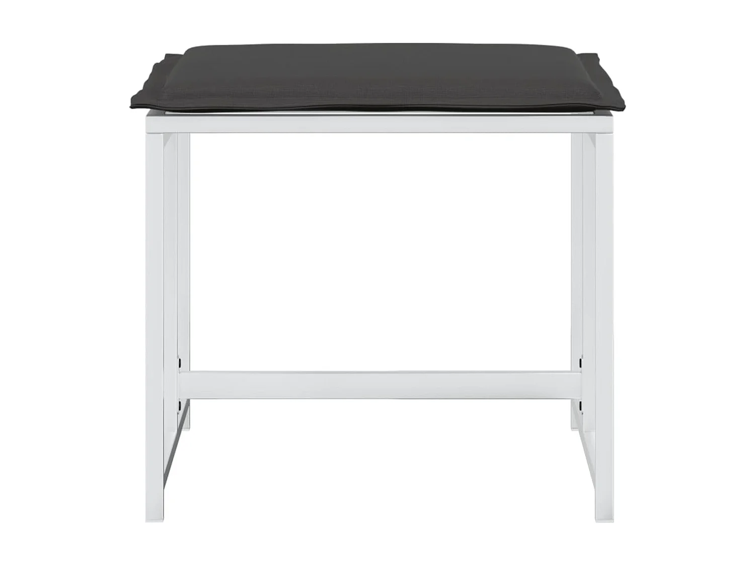 Sgabelli da giardino con cuscini 4 pezzi in acciaio bianco e Textilene