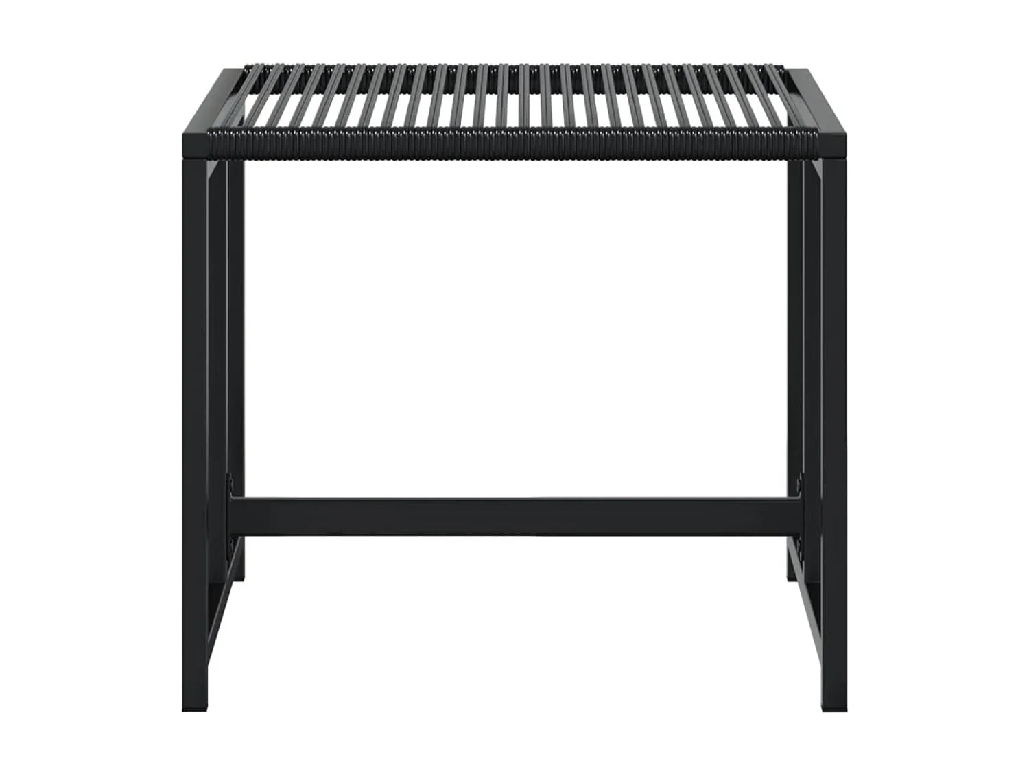 Tabourets de jardin lot de 4 noir résine tressée