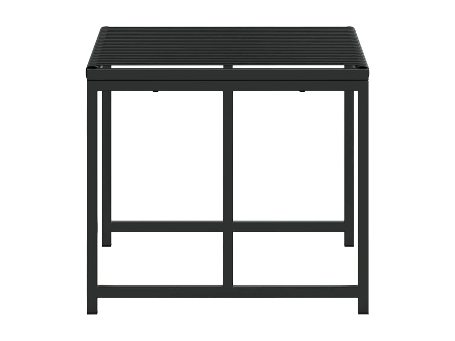 Tabourets de jardin lot de 4 noir résine tressée