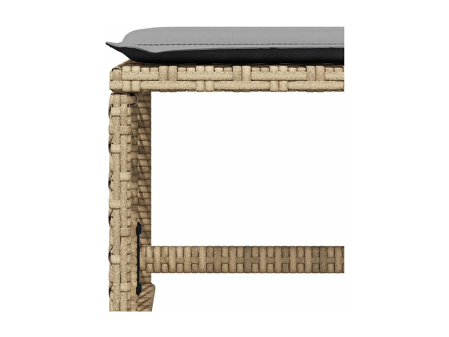 Tabourets jardin et coussins lot de 4 mélange beige 41x41x36 cm