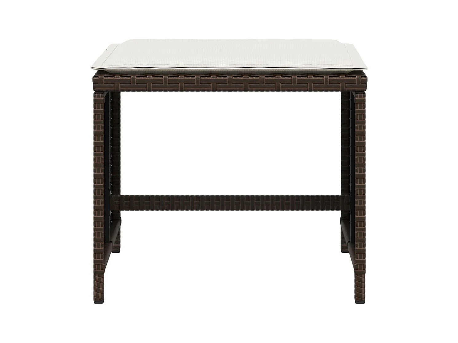Tabourets de jardin avec coussins 4pcs marron 40x40x35 cm rotin