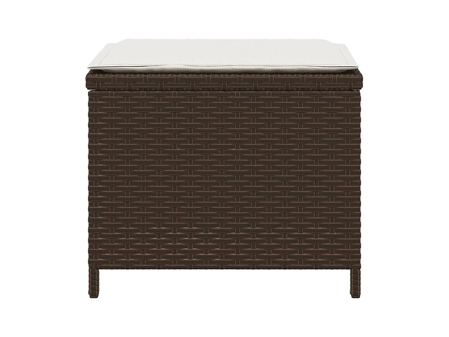 Tabourets de jardin avec coussins 4pcs marron 40x40x35 cm rotin