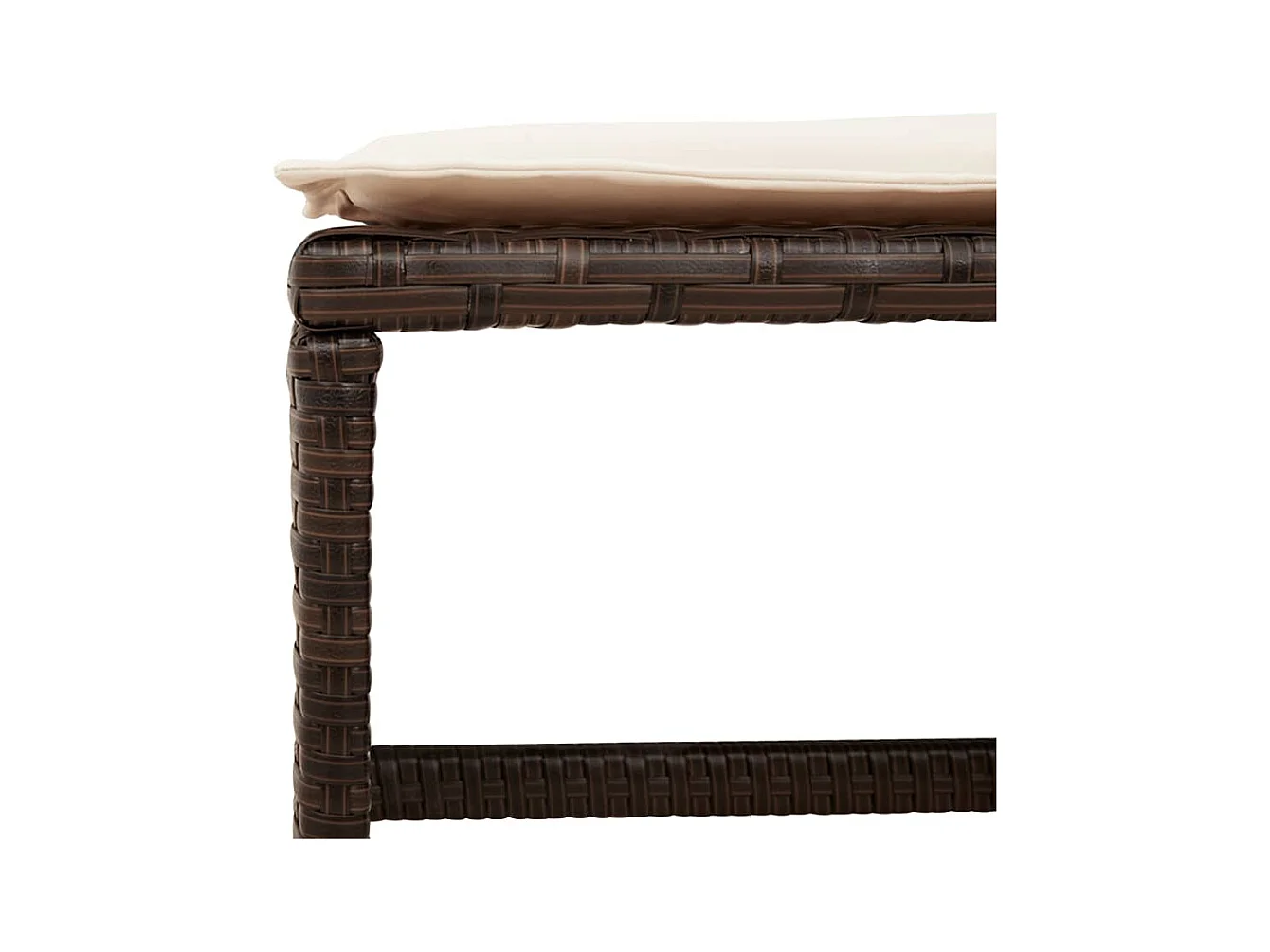 Tabourets de jardin avec coussins 4pcs marron 40x40x35 cm rotin