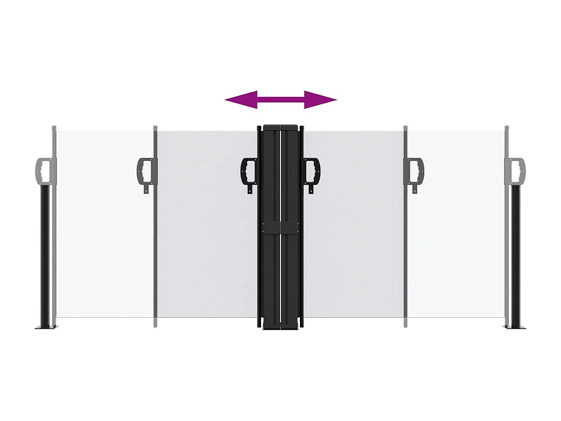 Toldo lateral retrátil branco 100x1000 cm