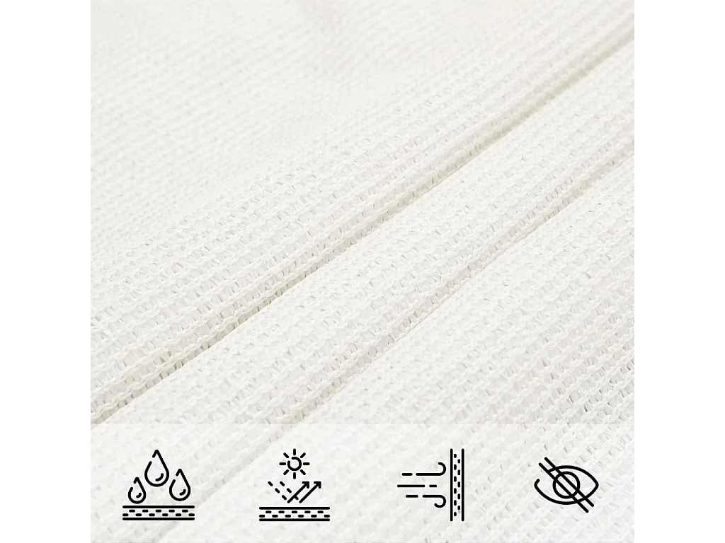 Voile d'ombrage 160 g/m² Blanc 5x6 m PEHD