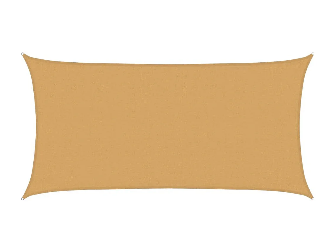 Voile d'ombrage 160 g/m² rectangulaire sable 3x6 m PEHD