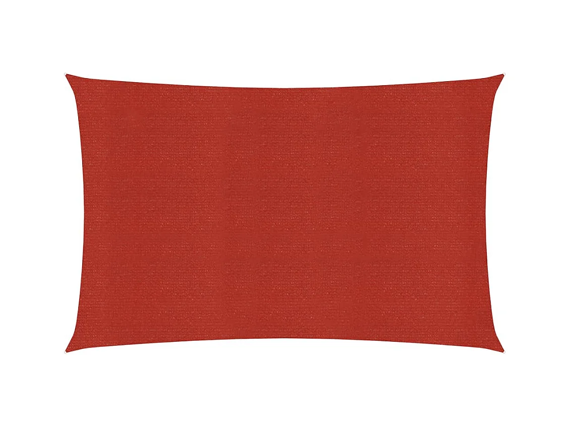 Voile d'ombrage 160 g/m² Rouge 2,5x4,5 m PEHD