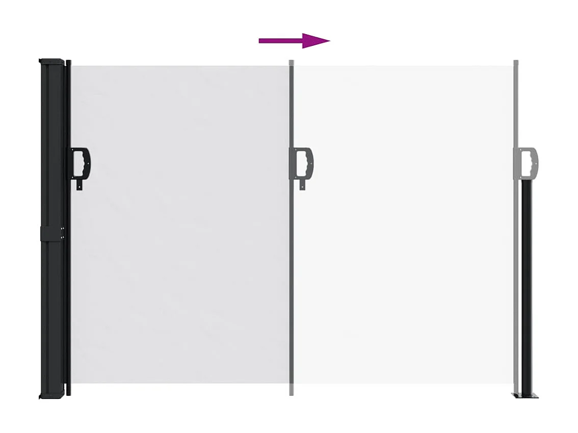 Auvent latéral rétractable blanc 140x600 cm