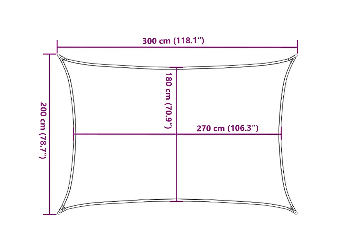 Voile d'ombrage 160 g/m² rectangulaire gris clair 2x3 m PEHD