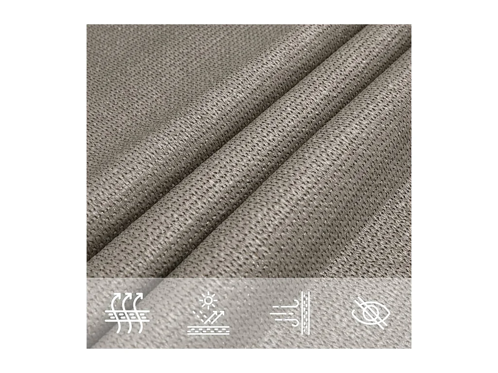 Voile d'ombrage 160 g/m² rectangulaire gris clair 2x3 m PEHD
