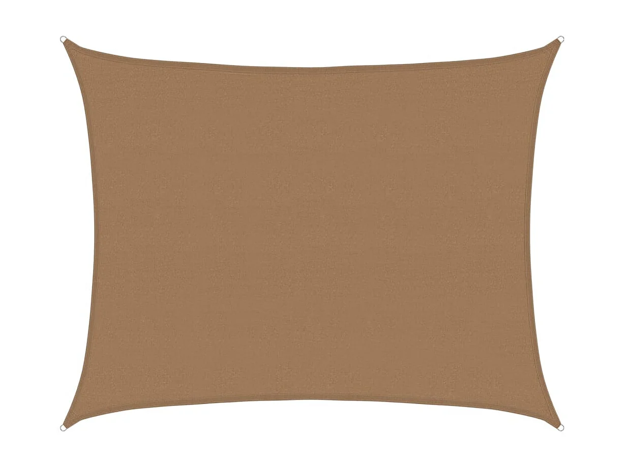 Voile d'ombrage 160 g/m² Taupe 6x7 m PEHD