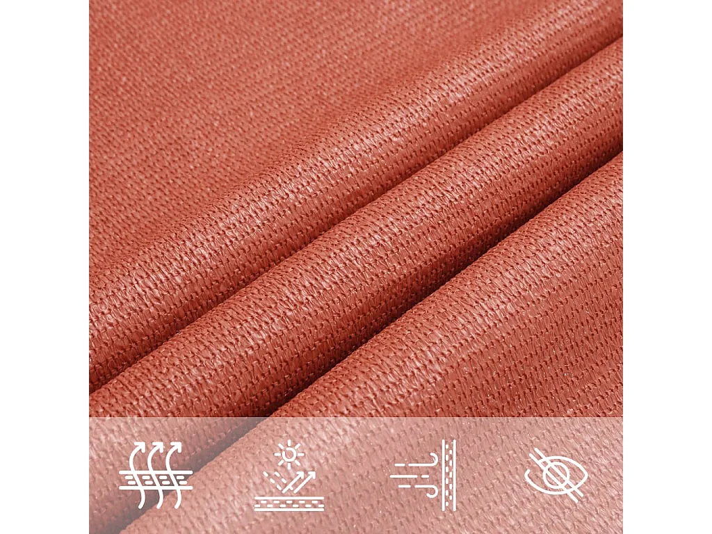 Sonnensegel 160 g/m² Terrakotta 2,5x2,5x3,5 m HDPE