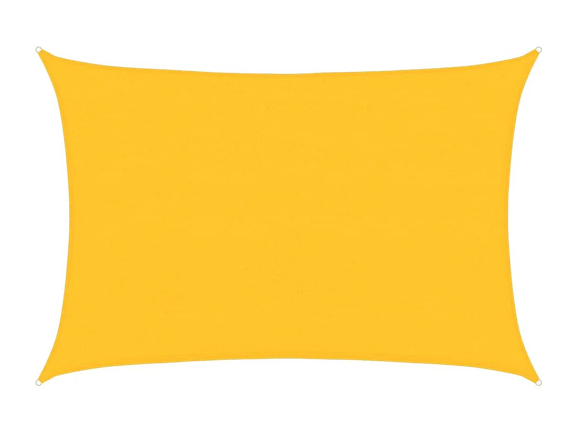 Schaduwdoek 160 g/m² rechthoekig geel 4x5 m HDPE