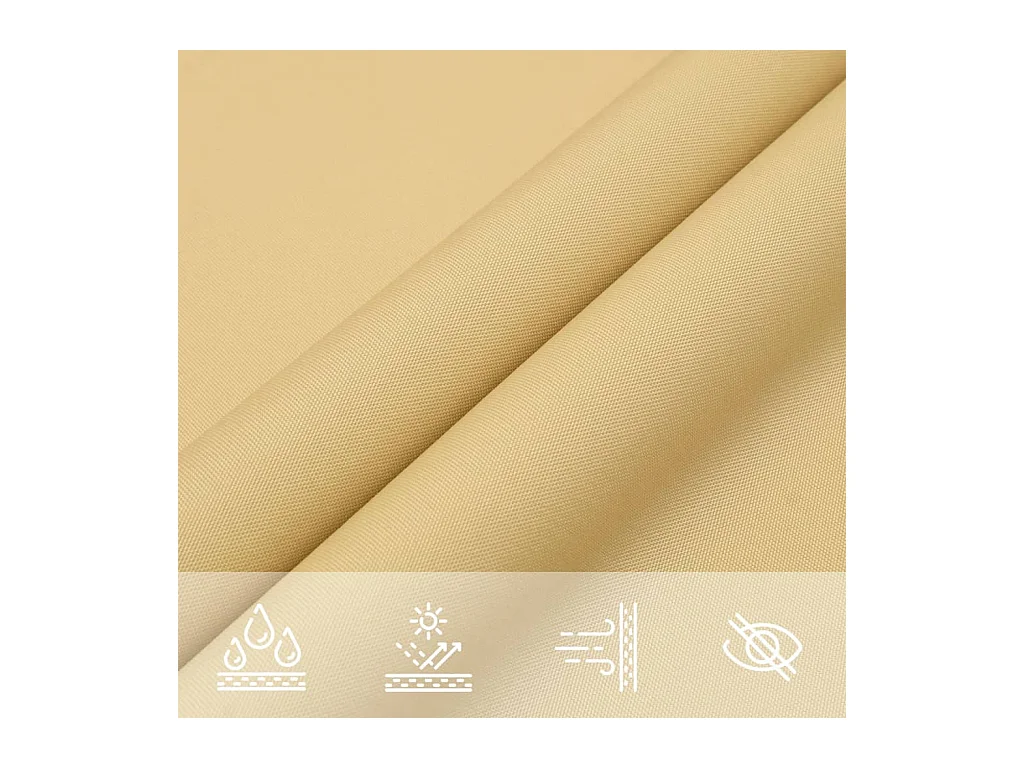 Vela de sombra de areia 3,6x3,6x3,6 m 100% poliéster oxford