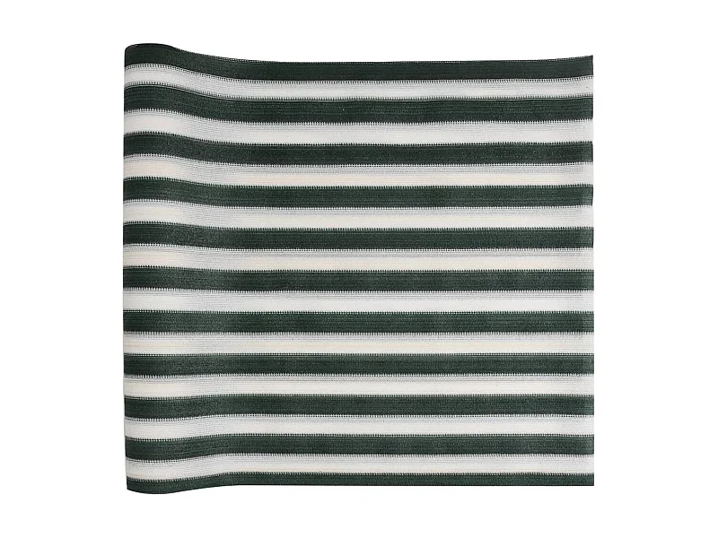 Filet brise-vue vert et blanc 2x10 m PEHD 150 g/m²