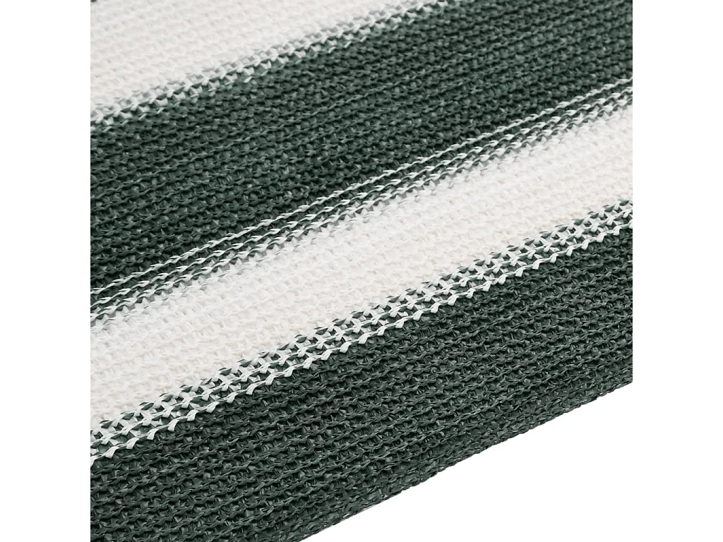 Filet brise-vue vert et blanc 2x10 m PEHD 150 g/m²
