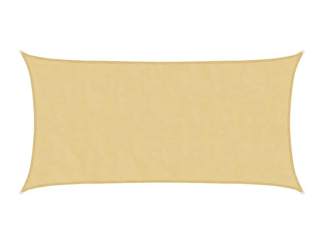 Voile d'ombrage sable 4,5x2,5 m 100 % polyester oxford