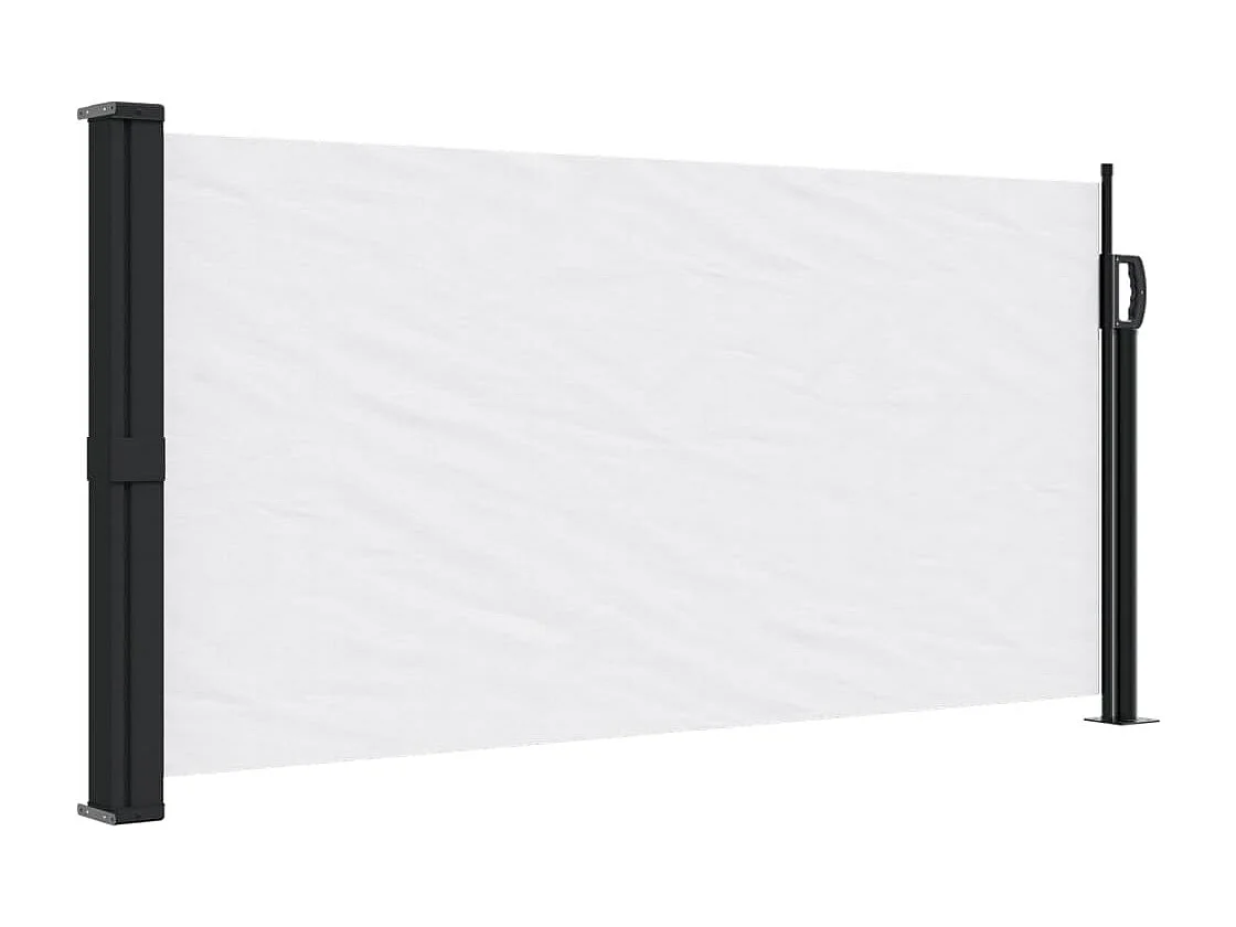 Toldo lateral retráctil blanco 100x500 cm