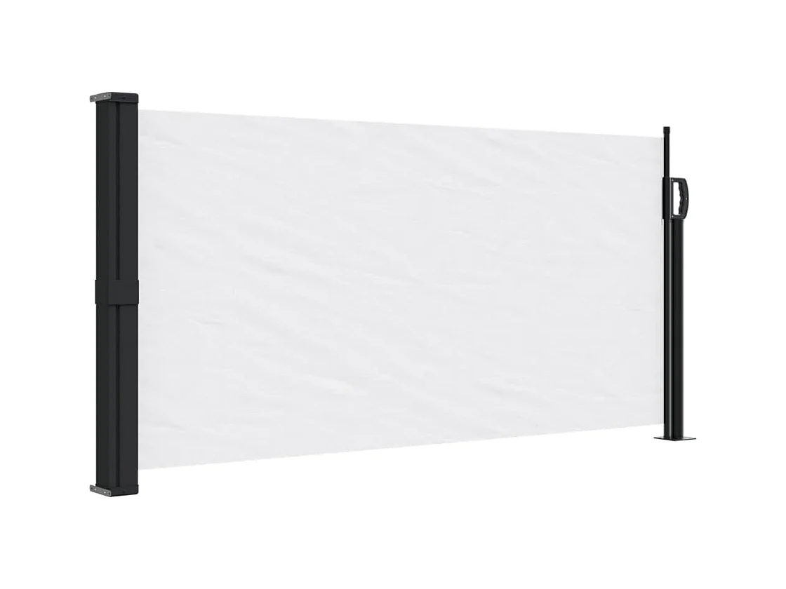 Auvent latéral rétractable blanc 100x500 cm