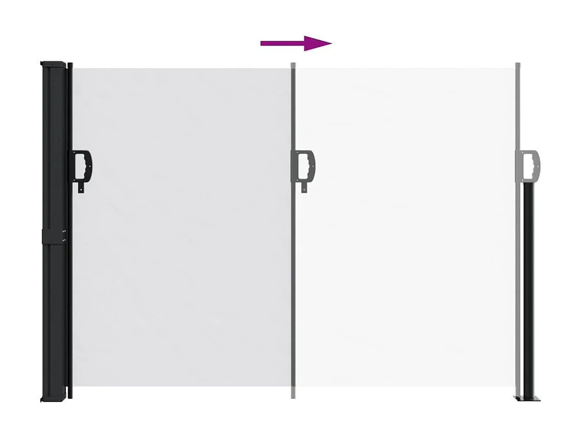 Auvent latéral rétractable blanc 140x300 cm