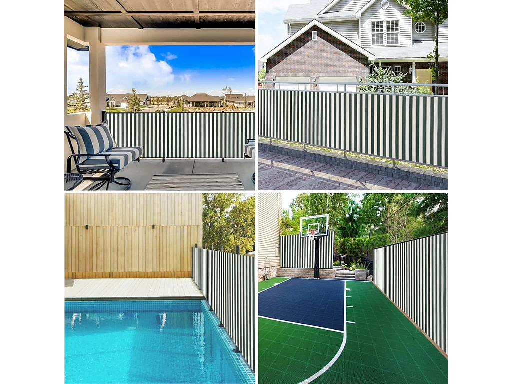 Grün-weißes Sichtschutznetz 1,8x25 m HDPE 75 g/m²