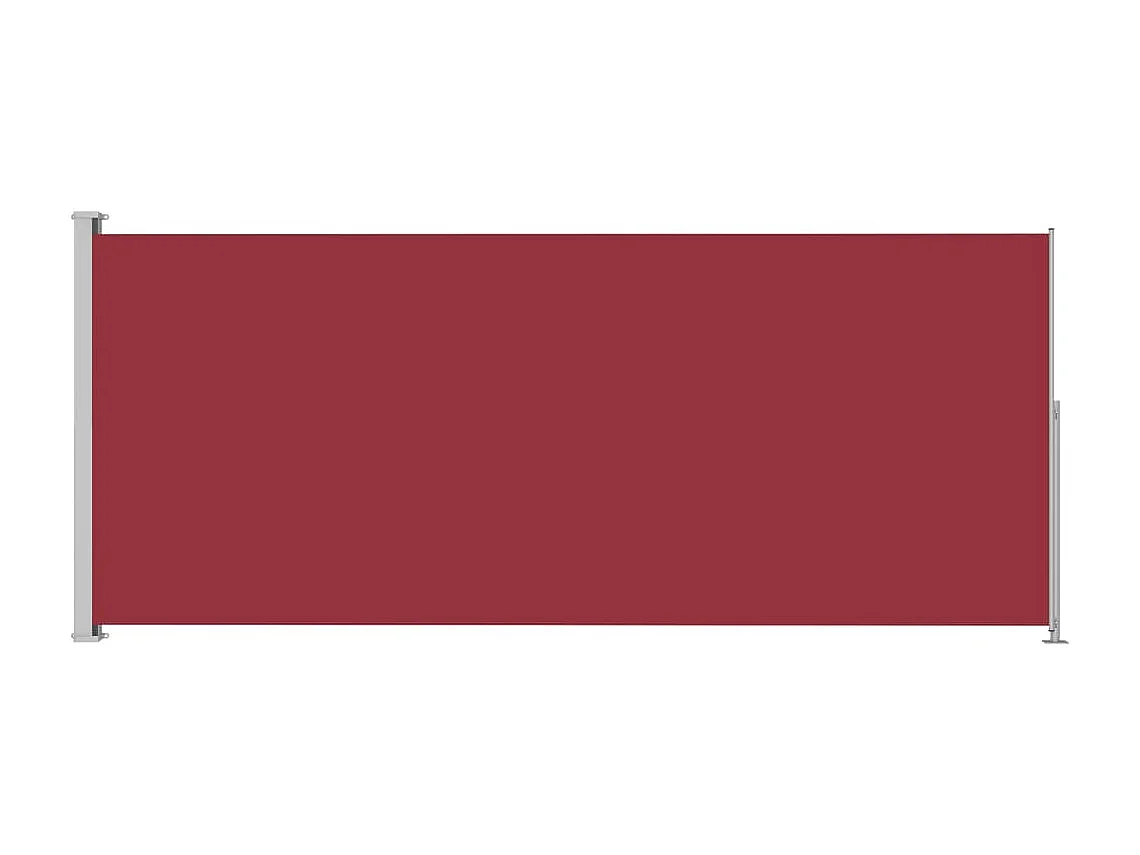 Toldo lateral retrátil para pátio 200x500 cm vermelho