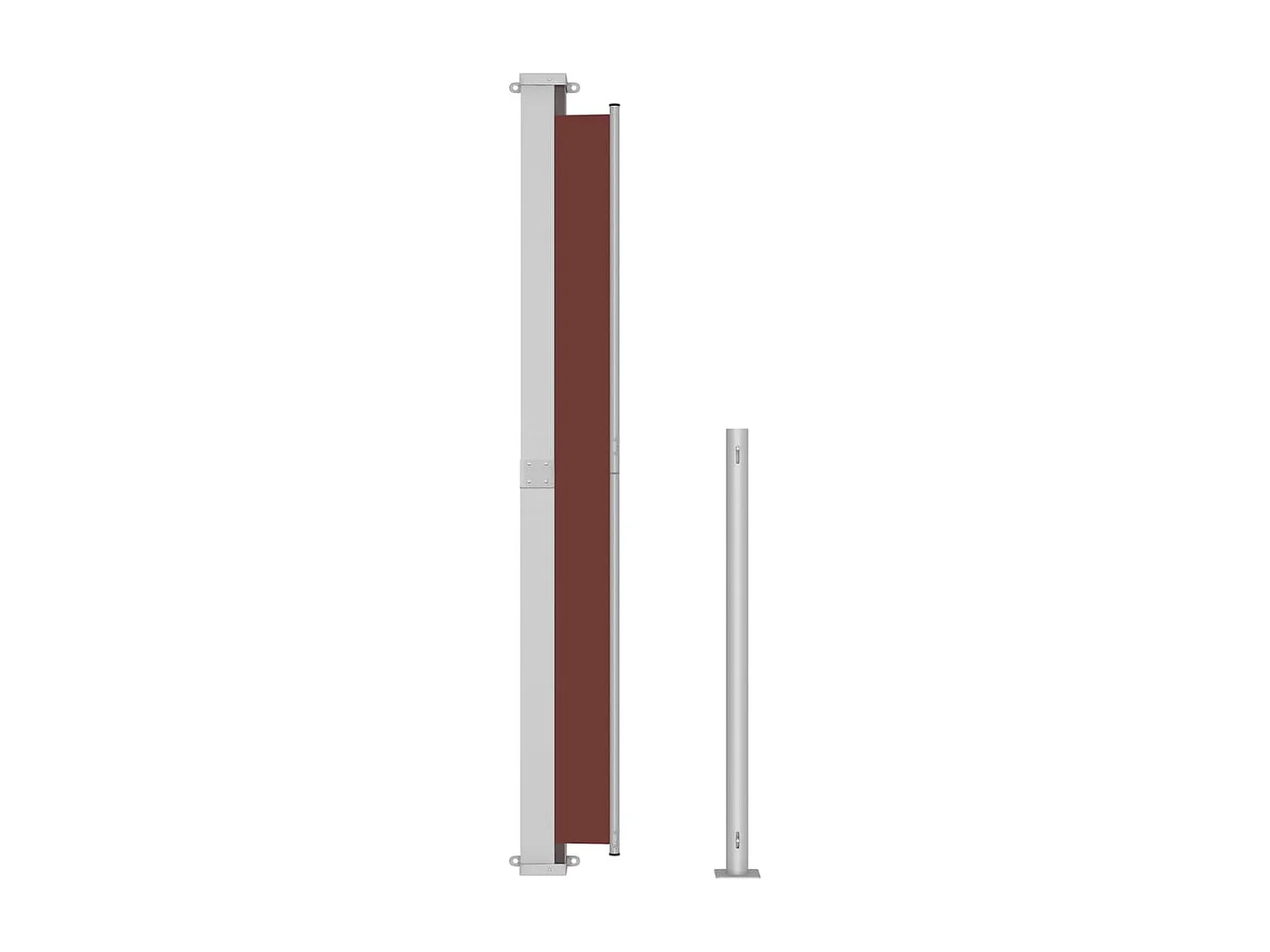 Auvent latéral rétractable de patio 220x300 cm Marron