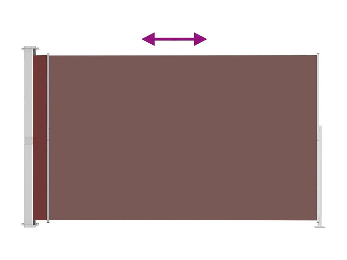 Auvent latéral rétractable de patio 220x300 cm Marron