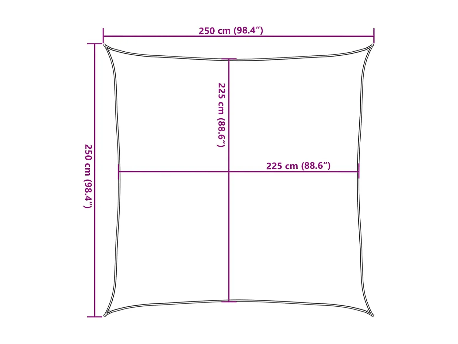 Voile d'ombrage 160 g/m² Vert foncé 2,5x2,5 m PEHD