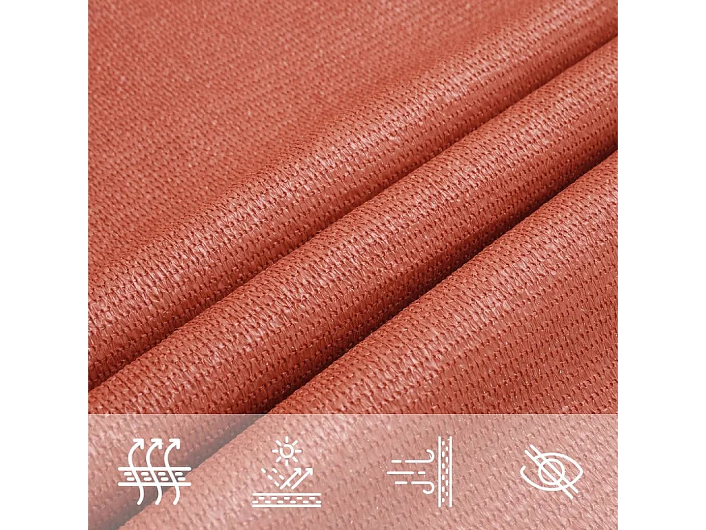 Vela ombreggiante 160 g/m² Terracotta 4x7 m HDPE