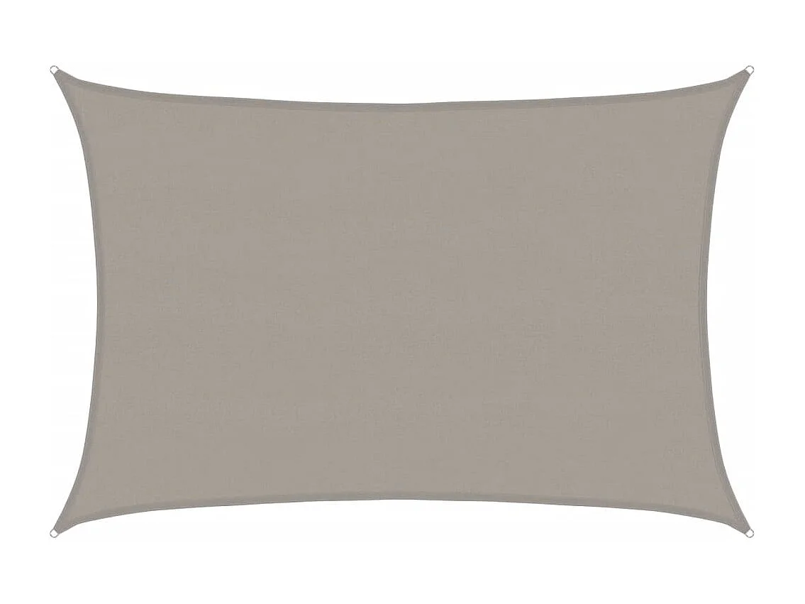 Sonnensegel 160 g/m² rechteckig hellgrau 5x7 m HDPE