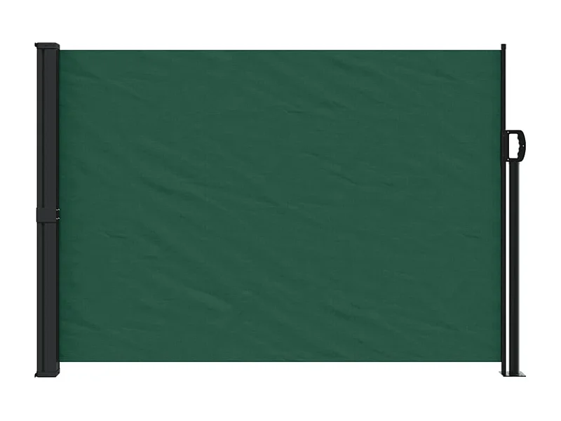 Auvent latéral rétractable vert foncé 140x600 cm