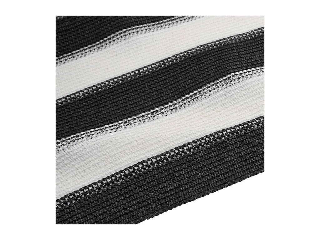 Filet brise-vue anthracite et blanc 1,2x10 m PEHD 195 g/m²