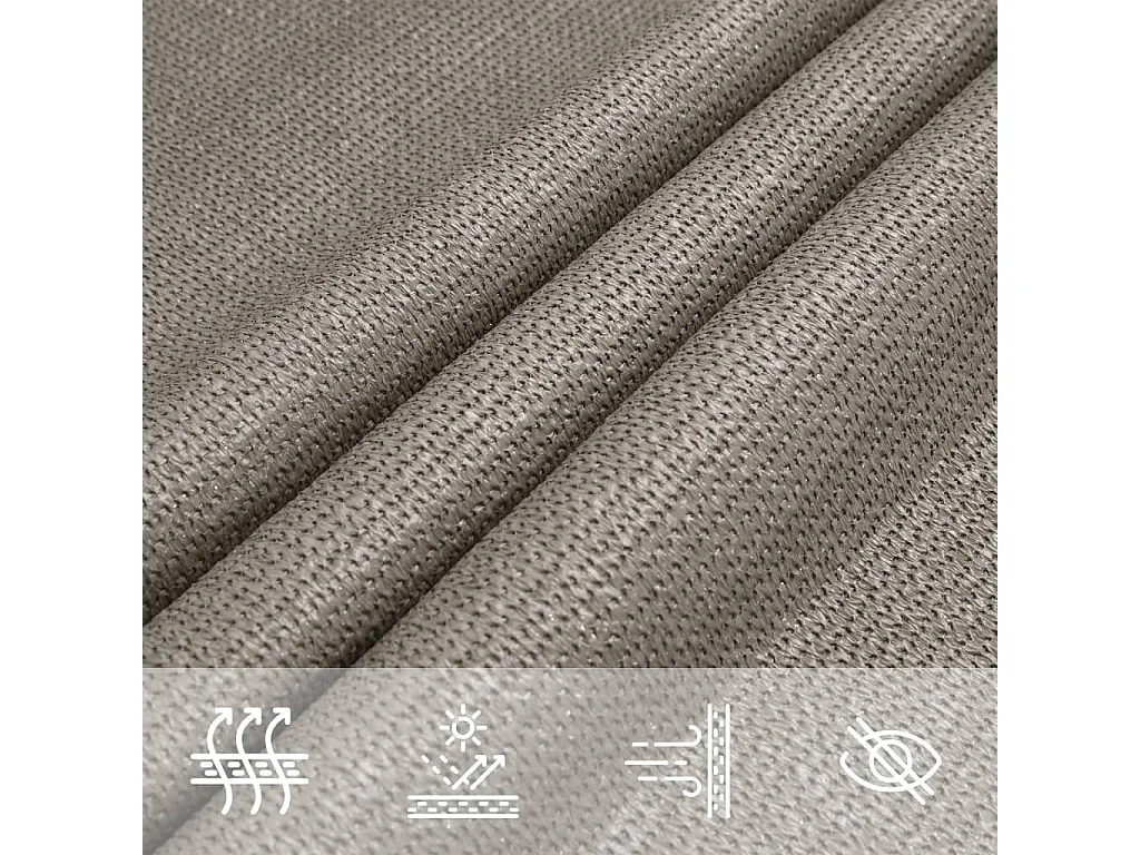 Sombra vela 160 g/m² retangular cinza claro 4x7 m HDPE