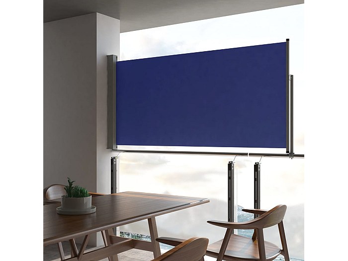 Tenda retrattile con tenda 4x3 Blu e bianca