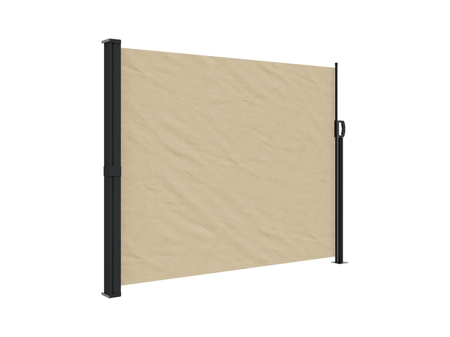 Auvent latéral rétractable beige 160x500 cm