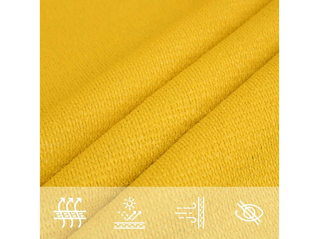 Vela de sombra 160 g/m² Amarelo 3x6 m HDPE