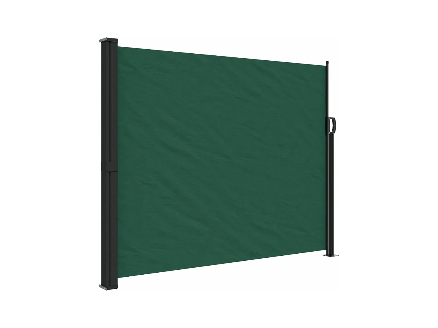 Auvent latéral rétractable vert foncé 160x500 cm