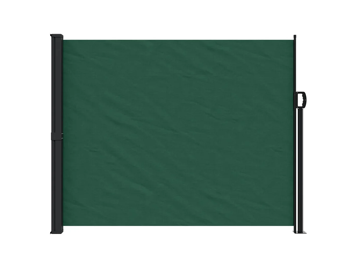 Auvent latéral rétractable vert foncé 160x500 cm