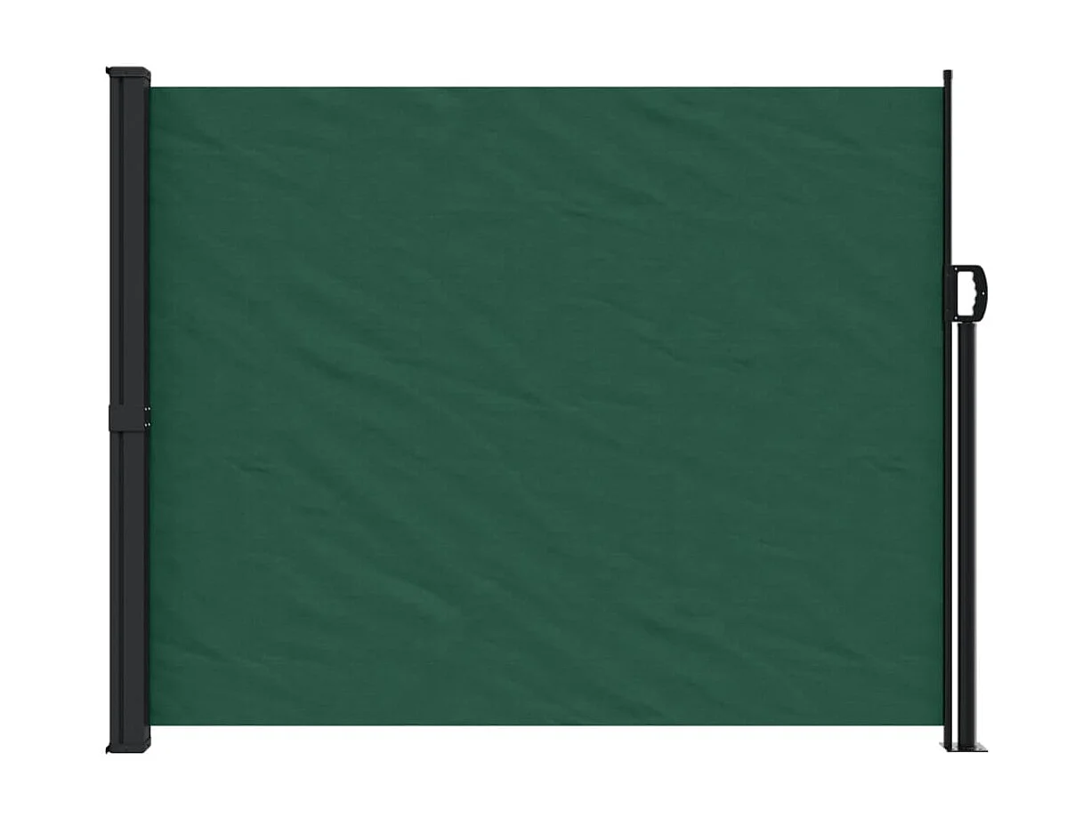Tenda laterale retrattile verde scuro 160x500 cm
