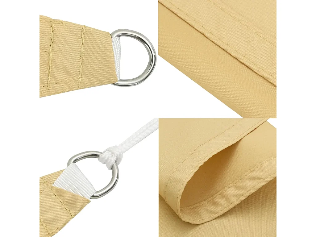 Voile d'ombrage sable 3,6x3,6 m 100 % polyester oxford