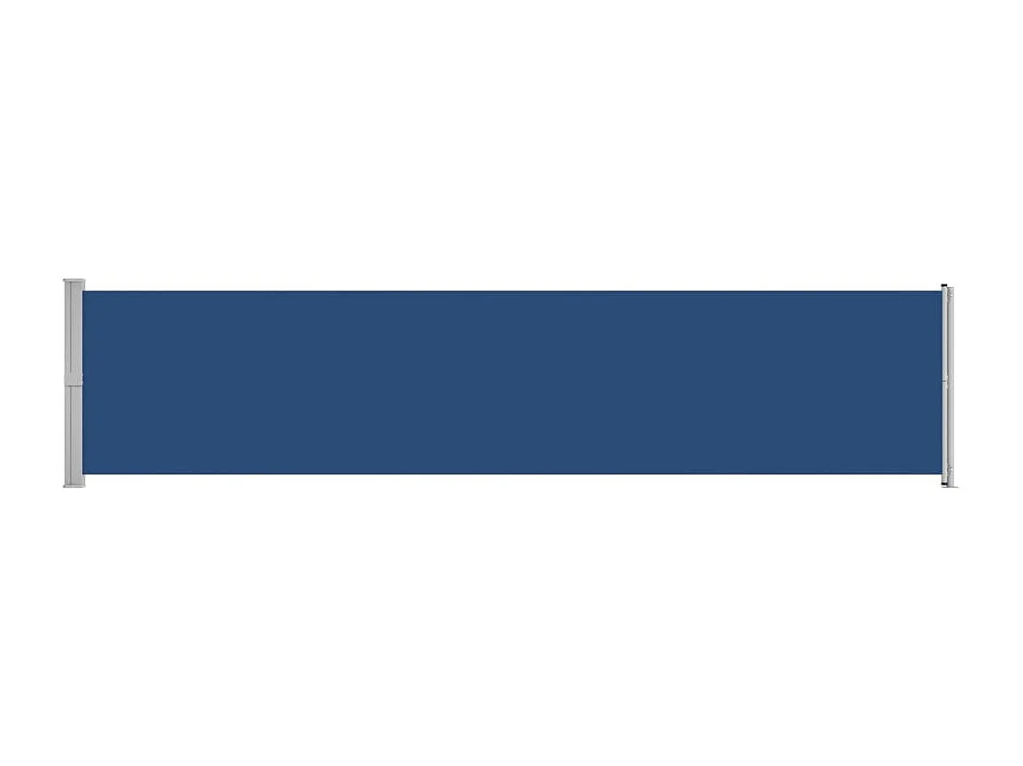 Auvent latéral rétractable de patio 140x600 cm bleu