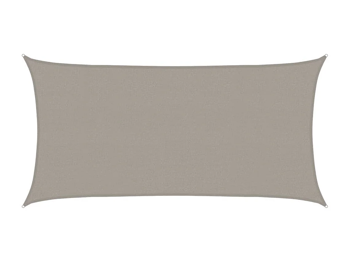 Sonnensegel 160 g/m² rechteckig hellgrau 2,5x5 m HDPE