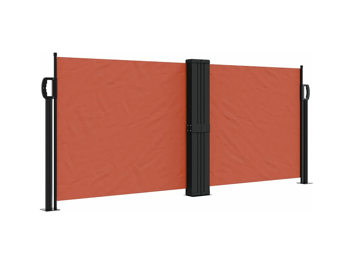 Auvent latéral rétractable terre cuite 100x600 cm