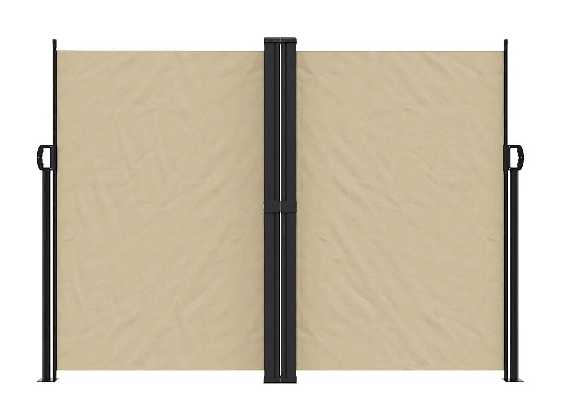 Auvent latéral rétractable beige 180x600 cm