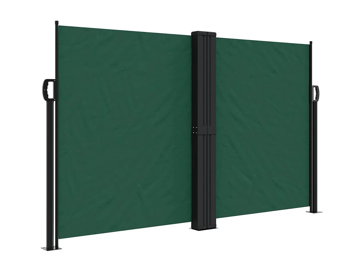 Tenda laterale retrattile verde scuro 140x600 cm