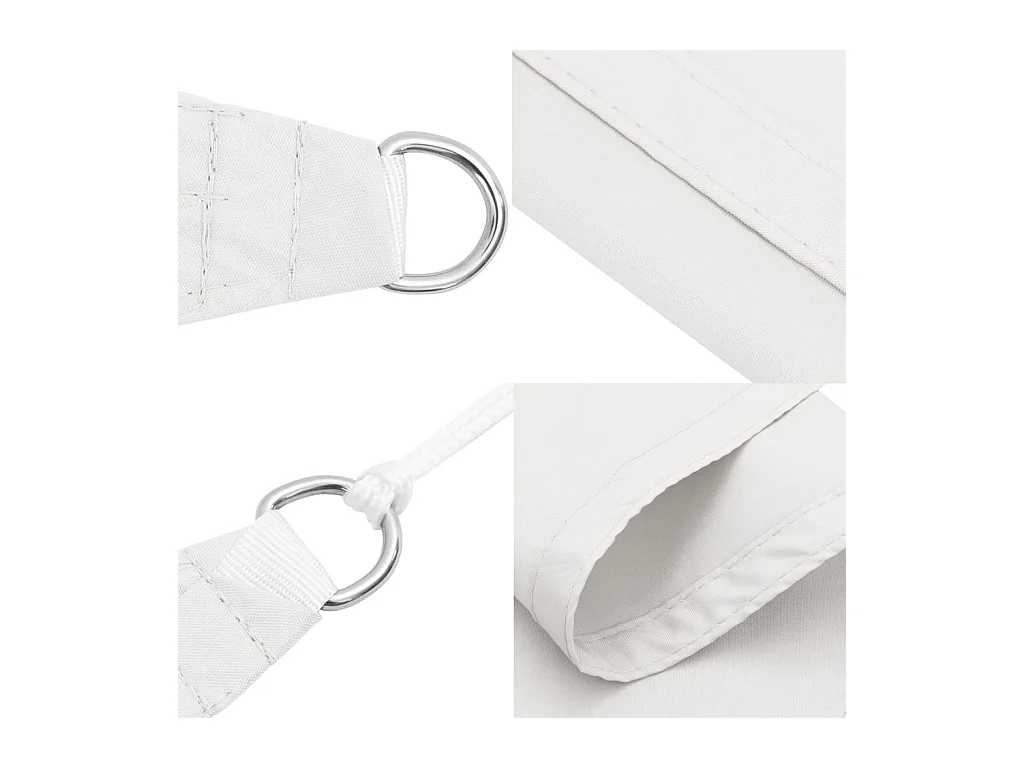 Vela de sombra branca 2x2x2 m 100% poliéster oxford