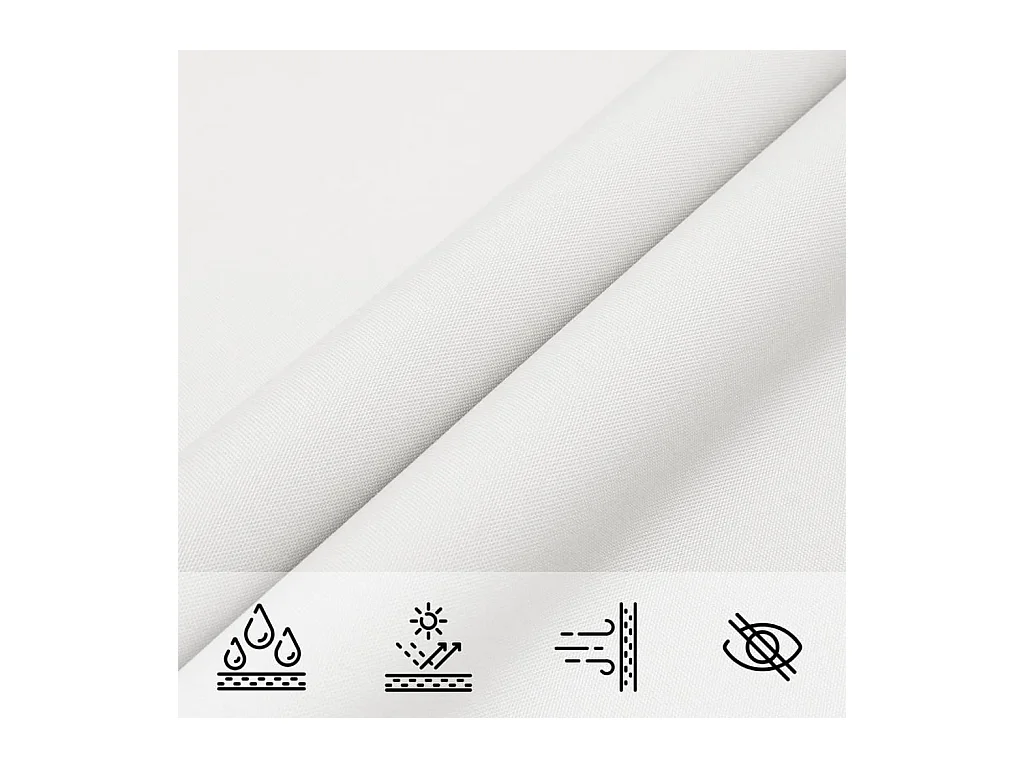 Vela de sombra branca 2x2x2 m 100% poliéster oxford