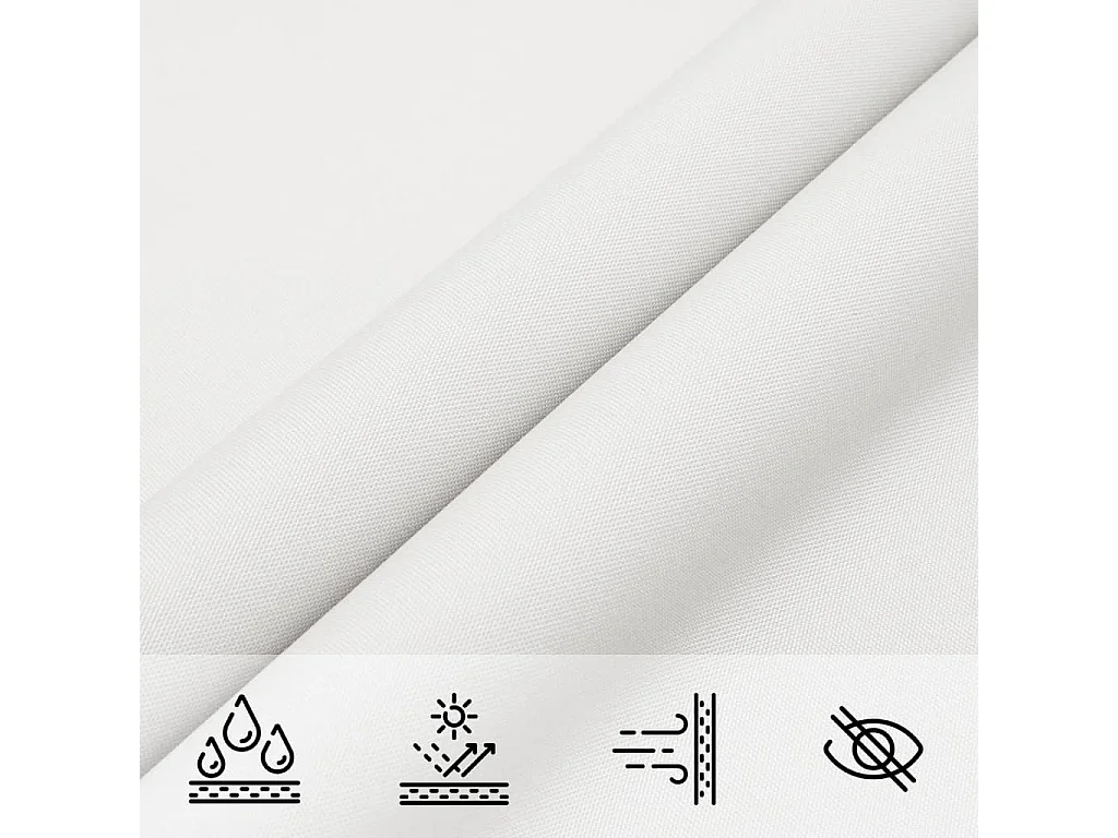 Vela de sombra branca 2x2x2 m 100% poliéster oxford